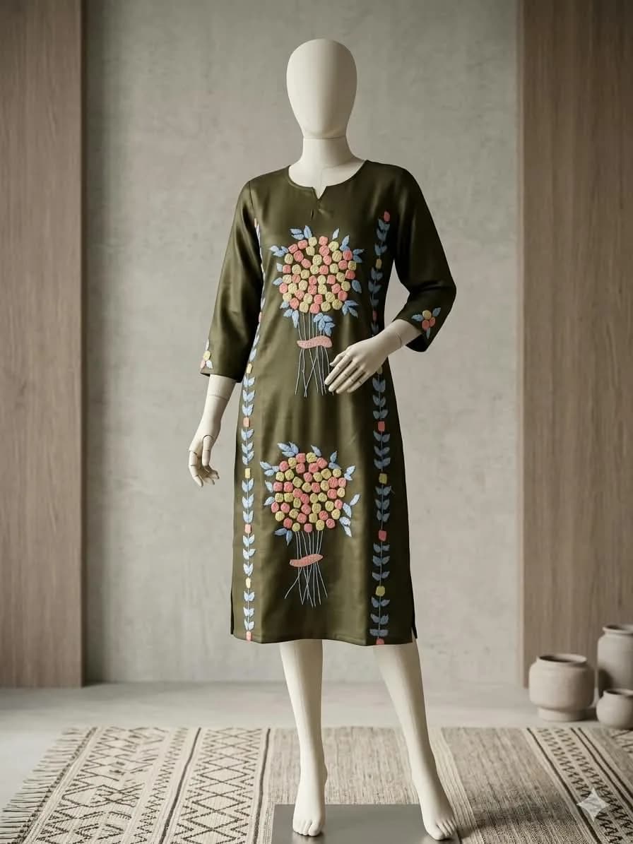 olivestrightkurti